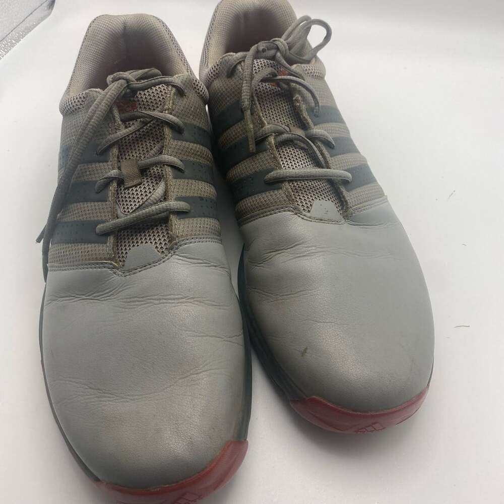 Adidas Tour 360 Traxion Bounce Golf Shoes Gray Red Size 14 (G1026)